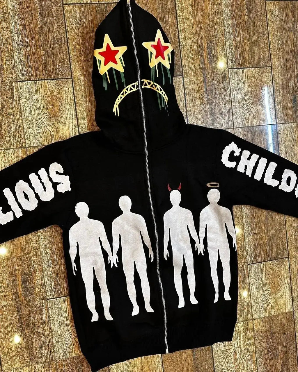 Rebellious Children Hoodie – Harajuku Retro Hip Hop Streetwear