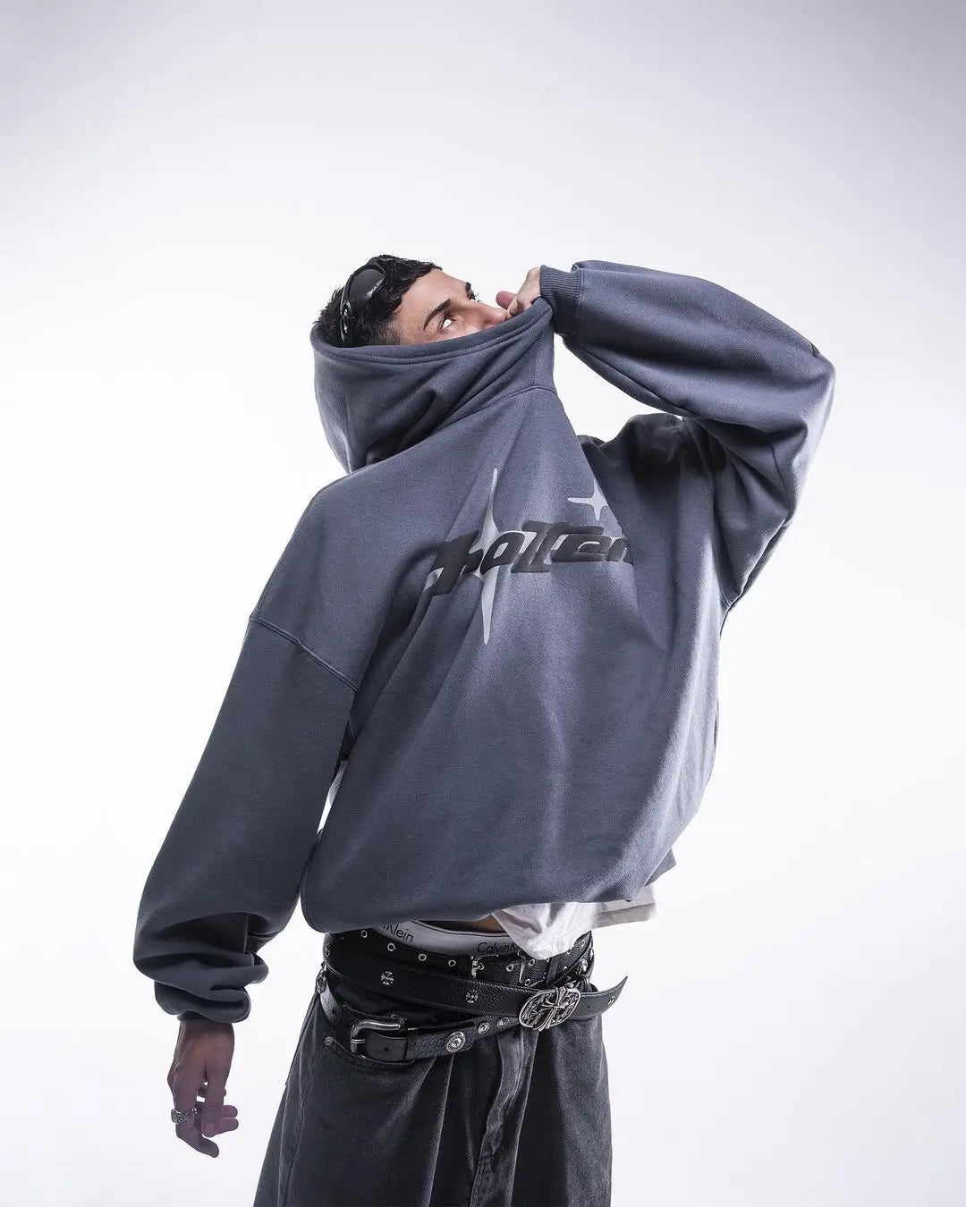 Star Oversized Retro Graphic Hoodie